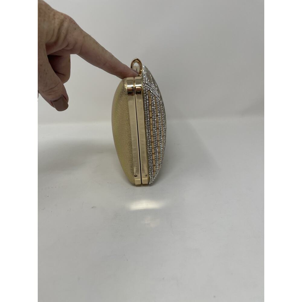 D'Margeaux evening clutch with gold and crystal stripes‎ - Picture 4 of 11